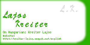 lajos kreiter business card